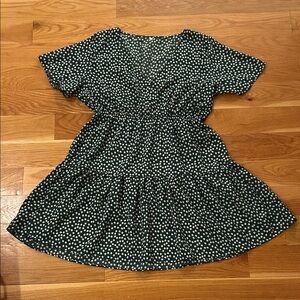 SHEIN Green White Floral Dress 1XL